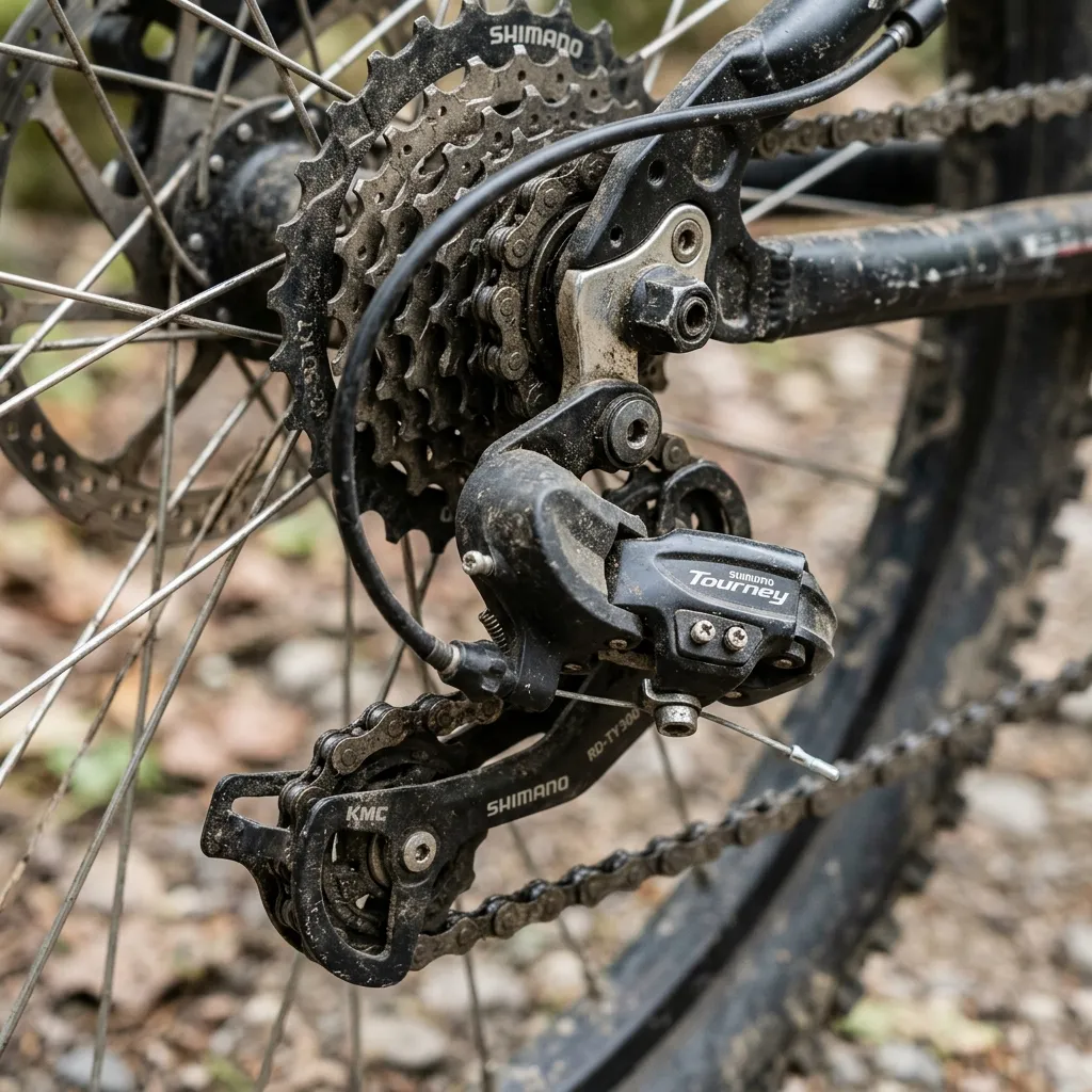 Detalhe do Câmbio Shimano KSW