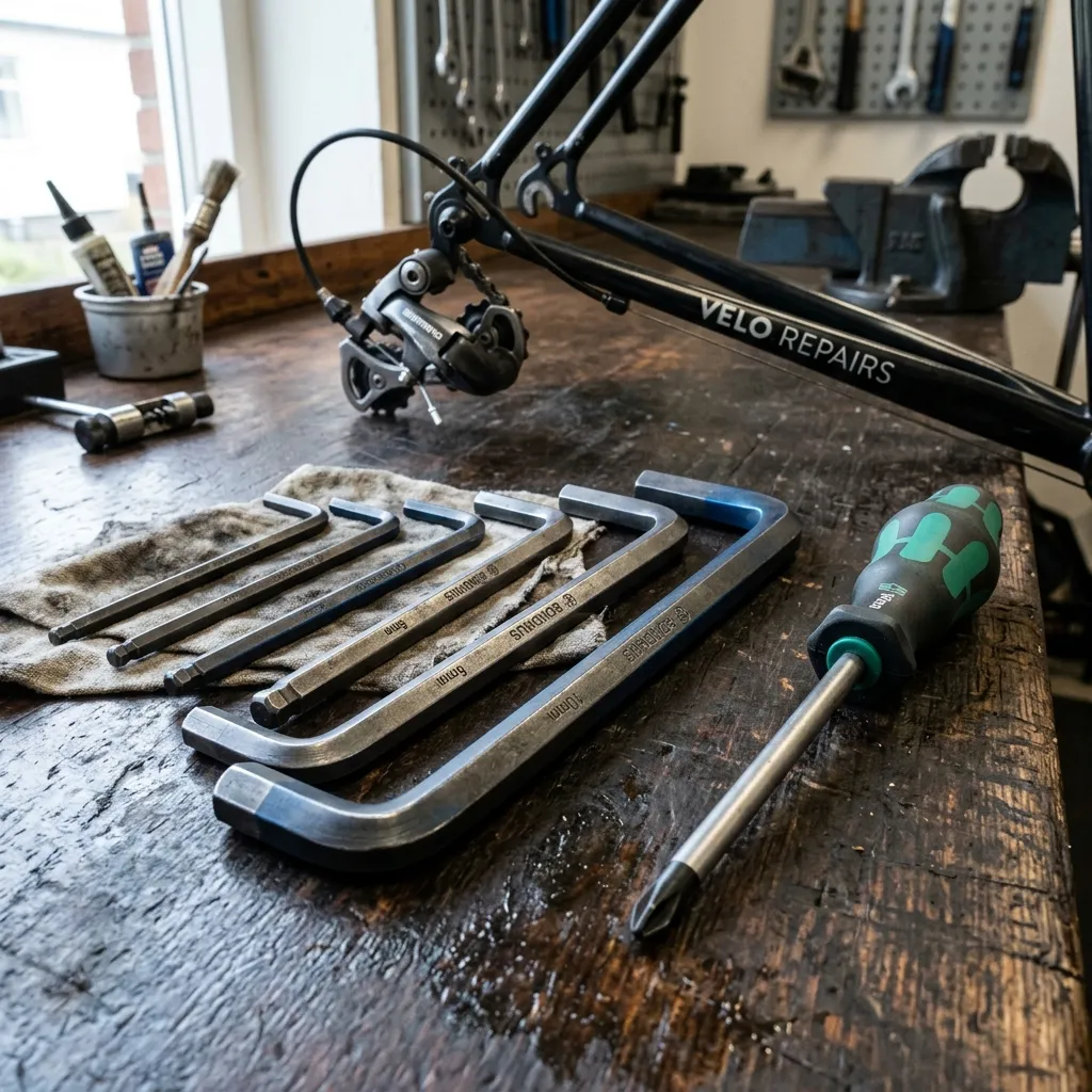 Ferramentas para regular marcha de bicicleta Kit de ferramentas básicas para regulagem de câmbio de bicicleta