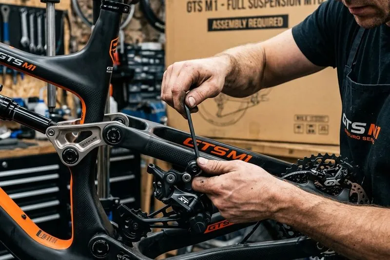 Montagem detalhada de bicicleta GTS M1 aro 29