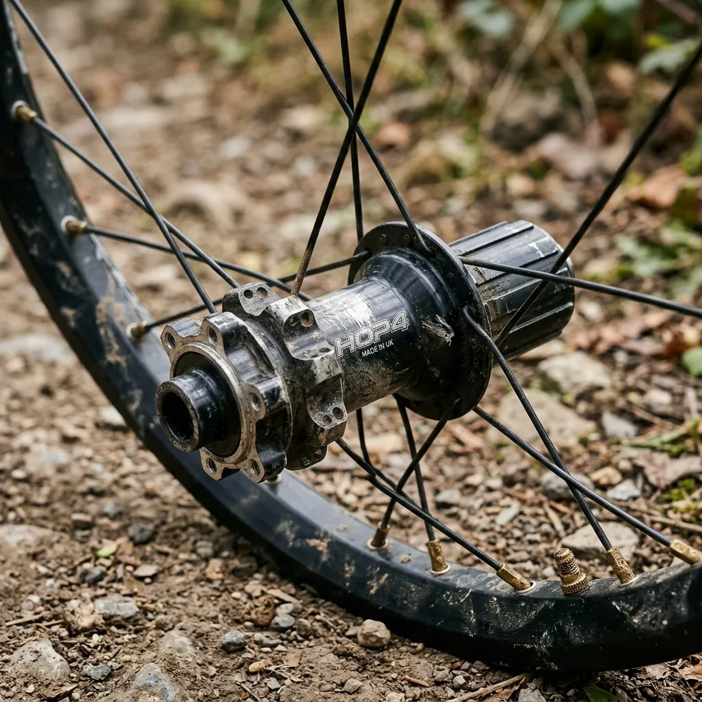 Raios de cubo e roda de uma bicicleta aro 29